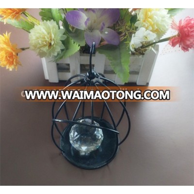 China manufacture iron black hanging basket candle holder for wedding favors